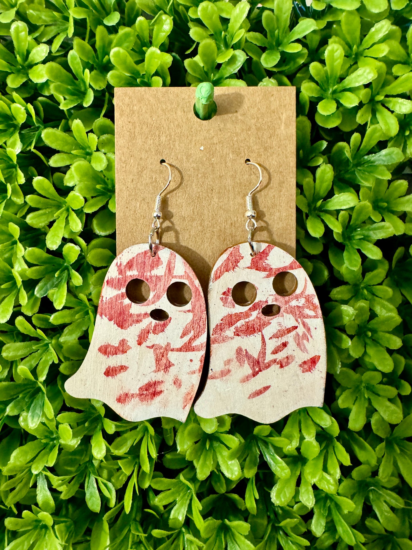 Hand Painted Ghost Earrings